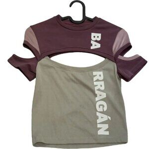 Barragán muted purple & green logcrop top. SSENSE exclusive. Size XL.